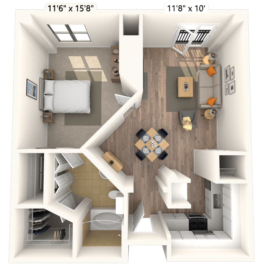 Floorplan image of unit 402